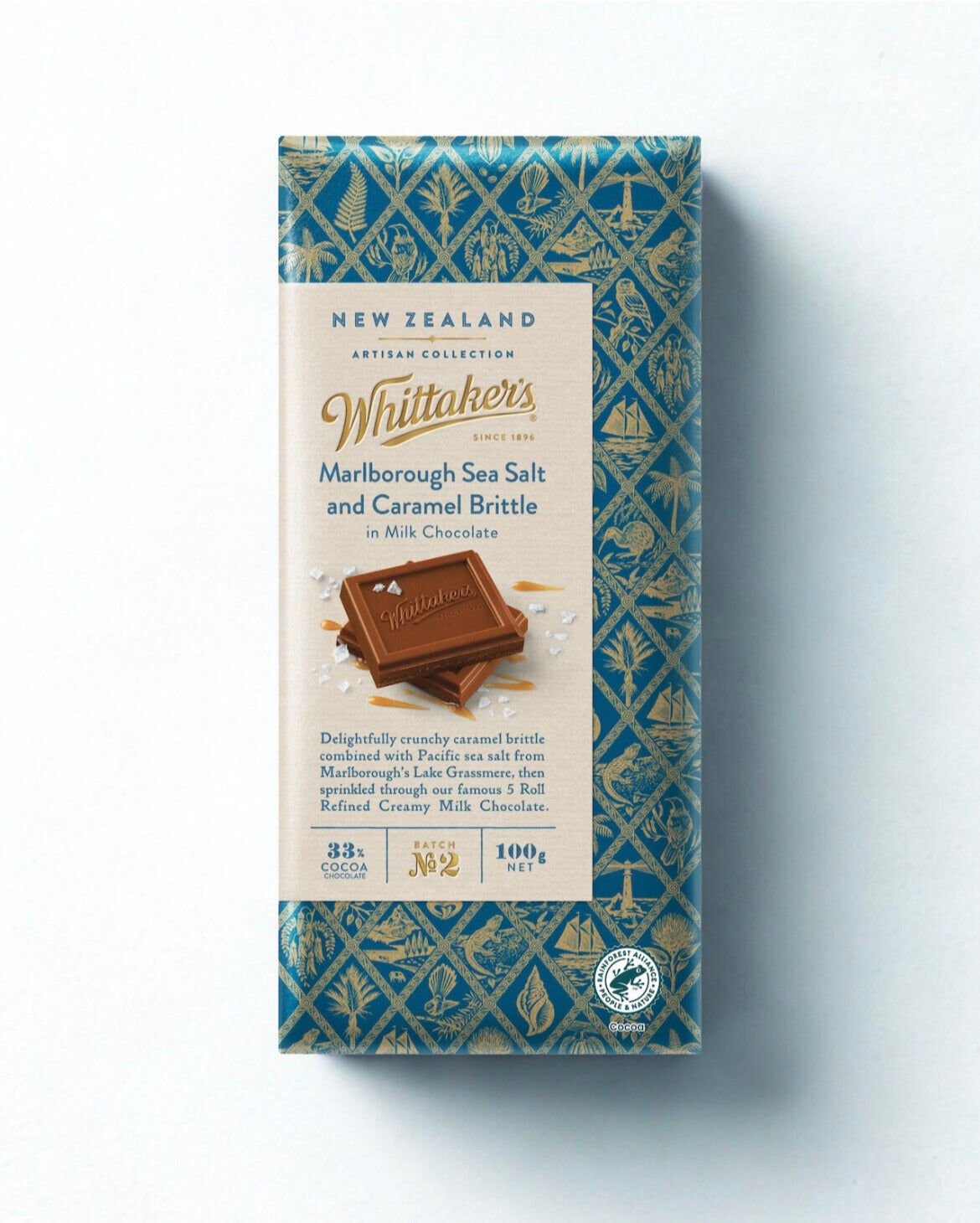 Whittaker's Artisan Marlborough Sea Salt & Caramel Brittle 33% 100g