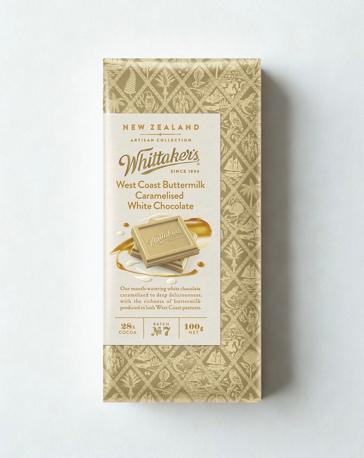 Whittaker's Artisan West Coast Buttermilk Caramel 28% Cocoa 100g